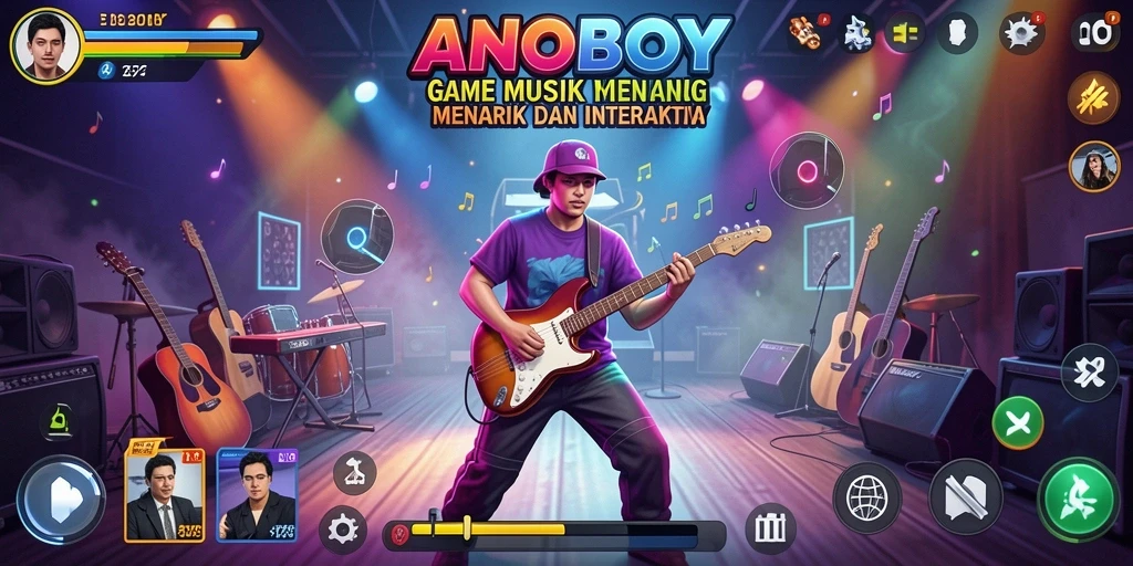 Tampilan gameplay ANOBOY yang menarik dan interaktif.