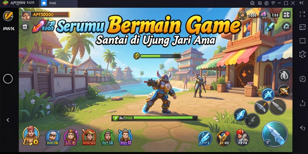 Tangkapan layar menunjukkan gameplay seru API5000 yang penuh warna.