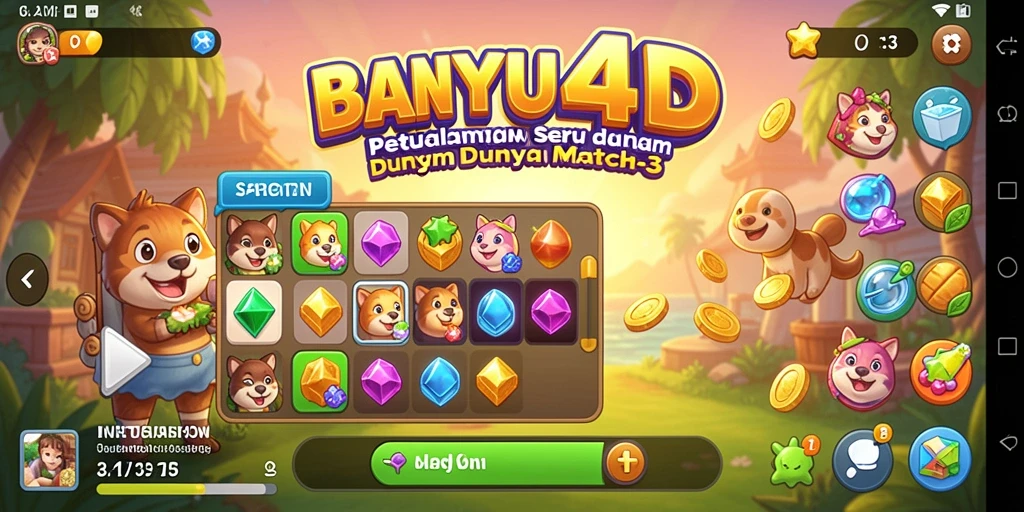 Tampilan gameplay BANYU4D yang menarik dan penuh warna.