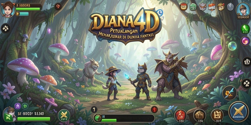 Tampilan menakjubkan dari gameplay petualangan di DIANA4D.