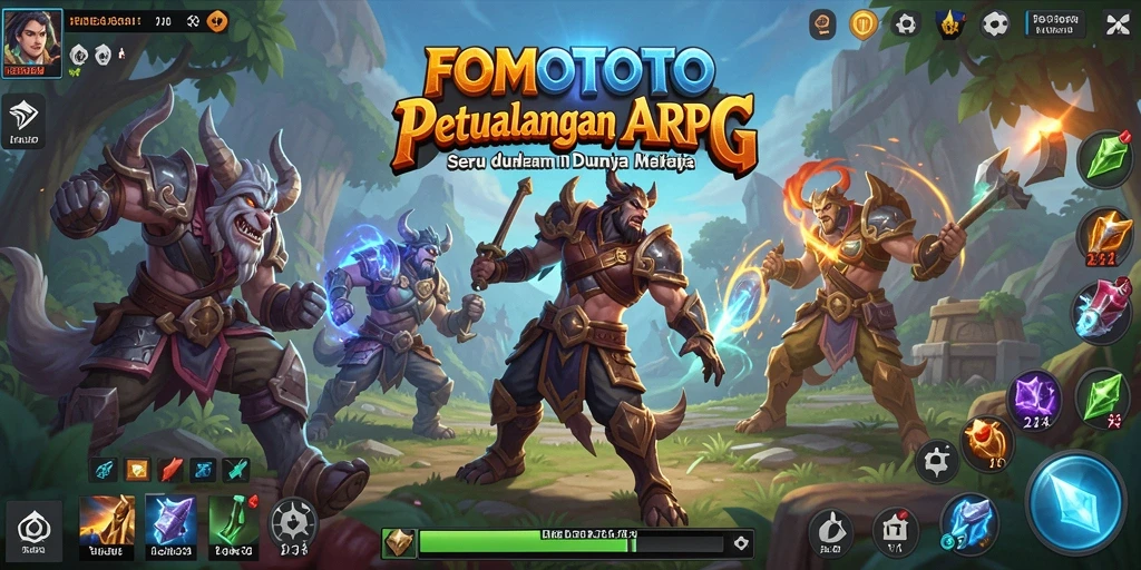 Tampilan gameplay ARPG yang seru dan mendebarkan di FOMOTOTO.