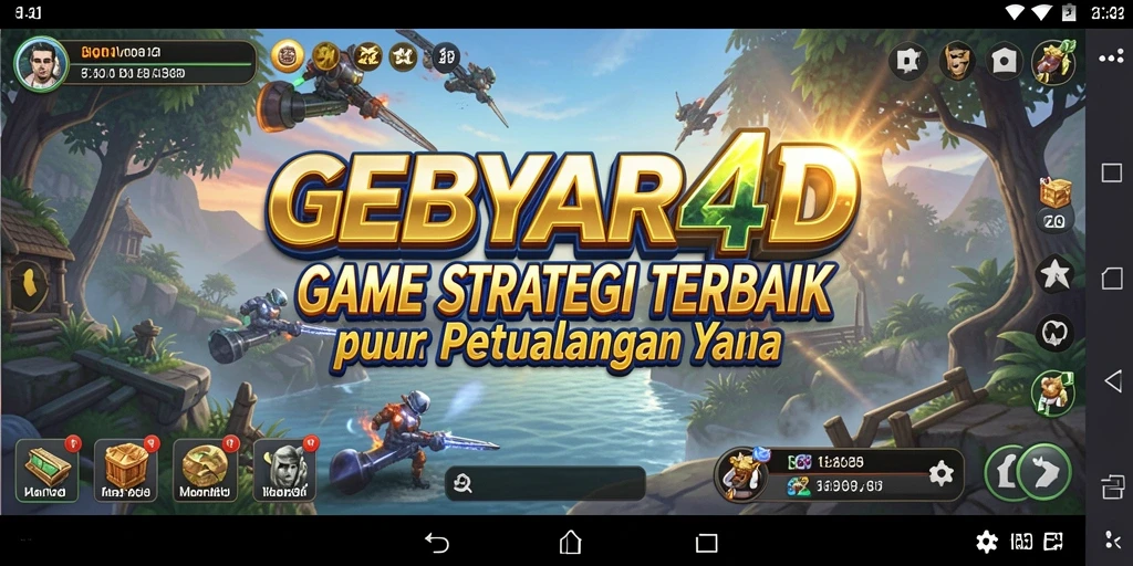Screenshot utama GEBYAR4D menunjukkan gameplay menarik dan strategis.