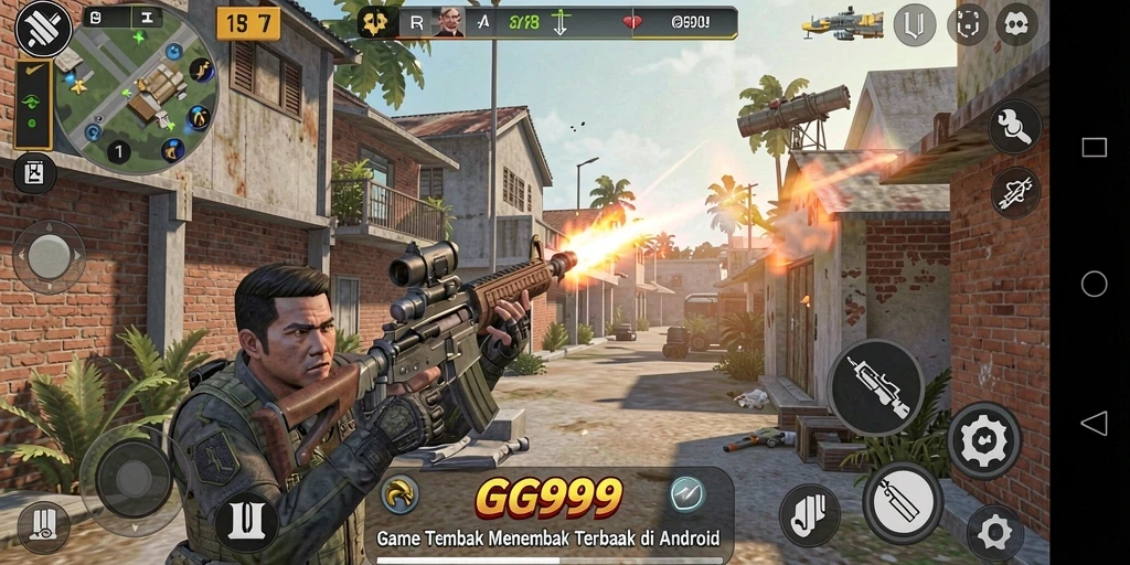 Tampilan gameplay GG999 yang mengasyikkan dan intens.
