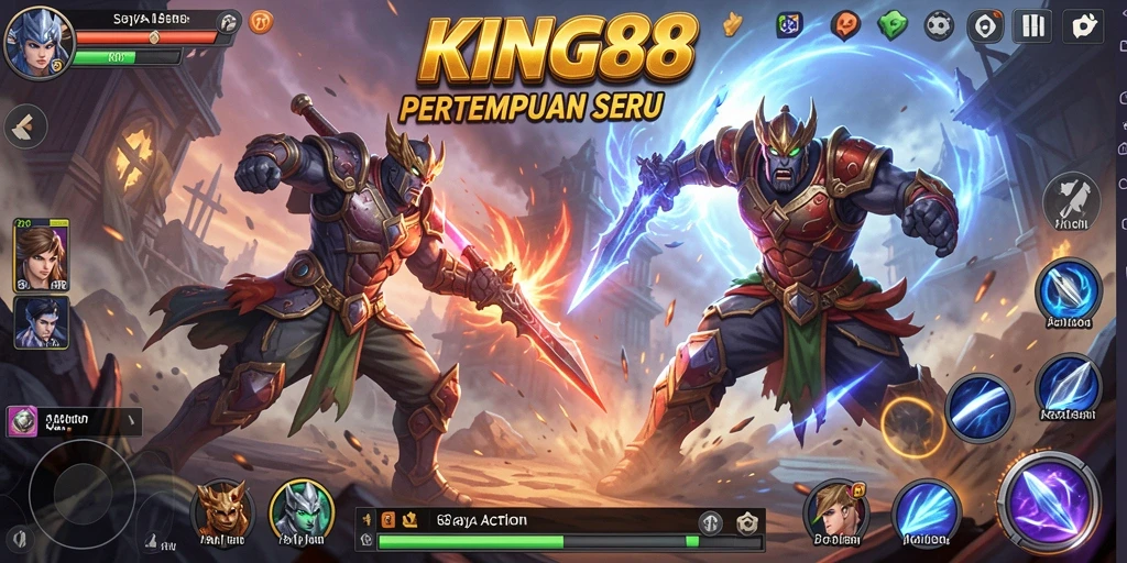 Gambar aksi mendebarkan dari pertempuran seru di KING88.