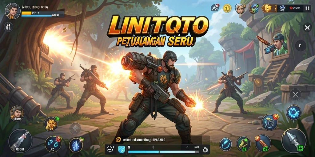 Tangkapan layar gameplay <strong>LINITOTO</strong> menunjukkan aksi seru dan grafis menakjubkan.