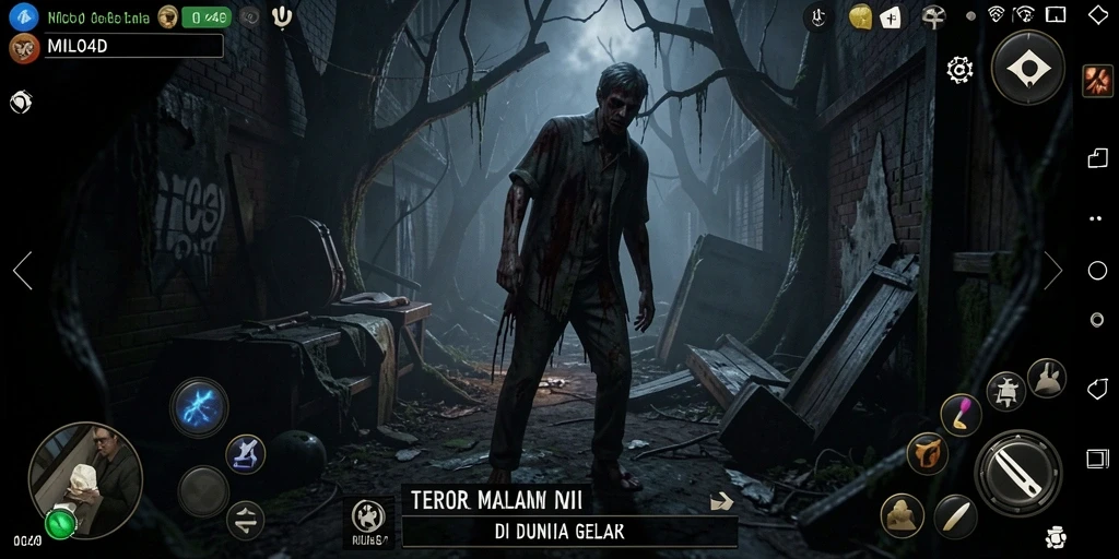 Tampilan menegangkan dari gameplay di dunia gelap MILO4D.