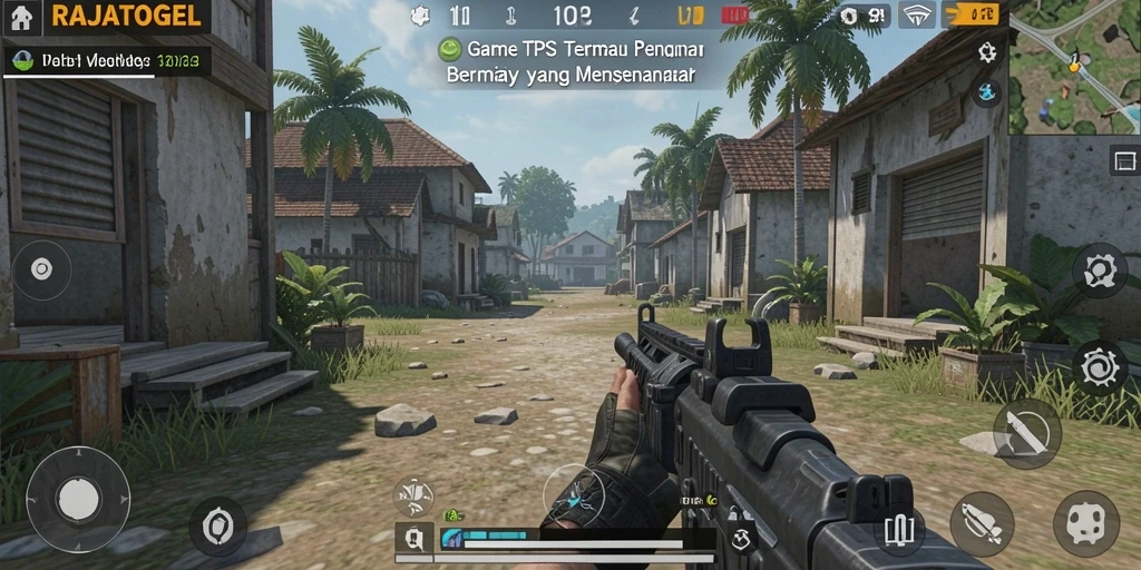 Screenshot menunjukkan aksi mendebarkan dari gameplay TPS RAJATOGEL.