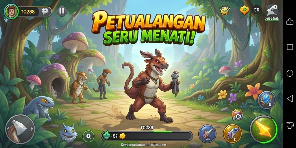 Tampilan utama TO288 dengan aksi petualangan yang mendebarkan.